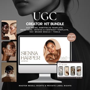 UGC Creator Starter Kit: Canva Templates, Brand Email List (PLR MRR)