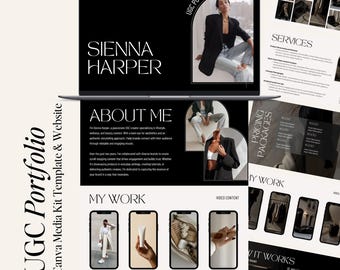 UGC Portfolio Template, UGC Canva Template, UGC Media Kit, Ugc Website Template, Ugc Canva Website (Digital Download)