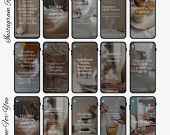 Faceless Instagram Reels Canva Templates — Viral Reels Bundle, Aesthetic Reels for Content Creators, TikTok Reels, Digital Download, MRR PLR