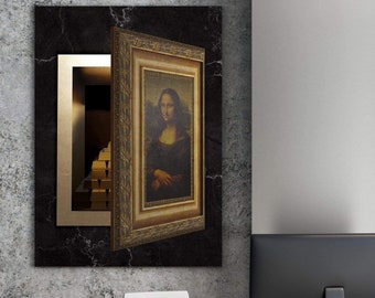 Gewölbte Mona Lisa Leinwand Druck Einzigartiges Luxuriöses Wohnkultur Luxusgeschenk