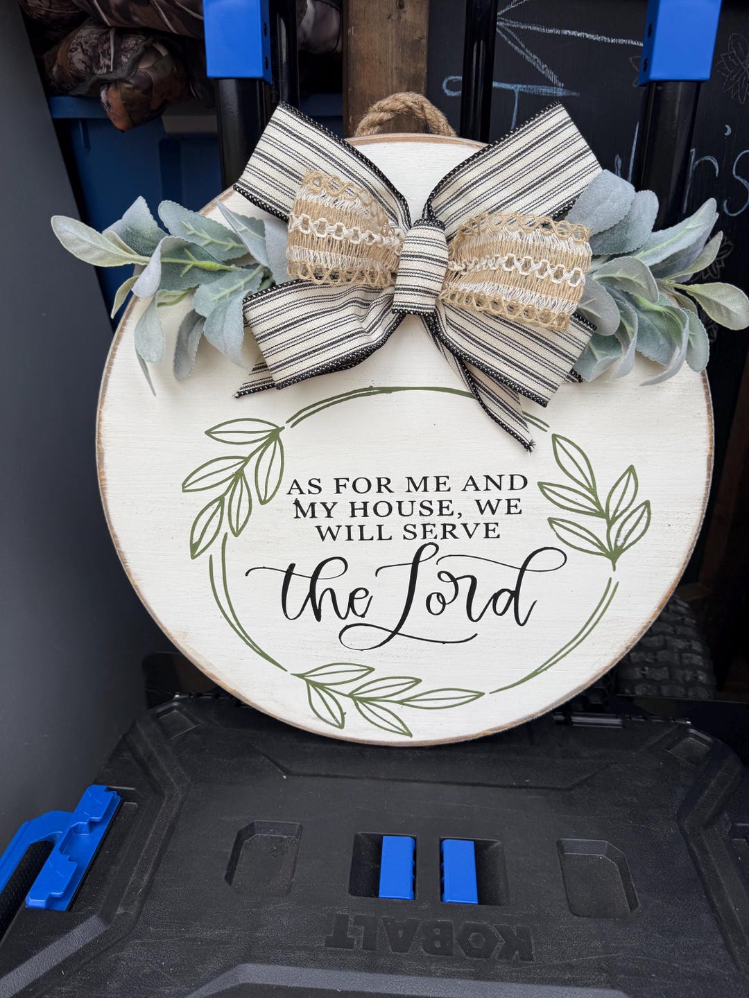 As for Me, and My House We Will Serve the Lord Wooden Round Sign - Etsy