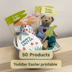 Idée de boîte Bundle imprimable Pâques pour tout-petits Pâques carte-cadeau personnalisée pour décoration de table de Pâques carte-cadeau imprimable cadeau de Pâques pour enfant