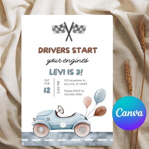 Race Car Invitation Template