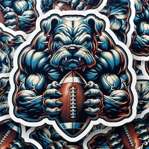 Bulldog Football Mascot PNG | High-Resolution Clipart with Transparent Background | Sports Team Bulldog Design for T-Shirts & Prints