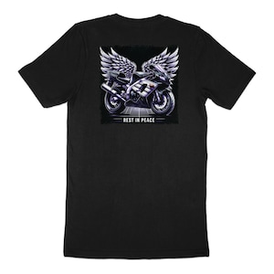 Ride in paradise Motorcycle Stunner memorial shirt Bike with Wings Rest in Peace T-Shirt, Biker Memorial T-Shirt, Stunner life Custom Shirt