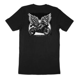 Sports bike with wings, Memorial shirt Motorcycle with Wings T-Shirt, Biker Tee for Men and Women, RIP Motorcycle Shirt, Stunner Life