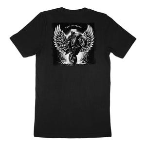Bike with wings, Biker Stunner , Custom memorial Stunner shirt Motorcycle Angel Rest In Peace  R.I.P. Tribute Ride Shirt, Angel Wings Bike
