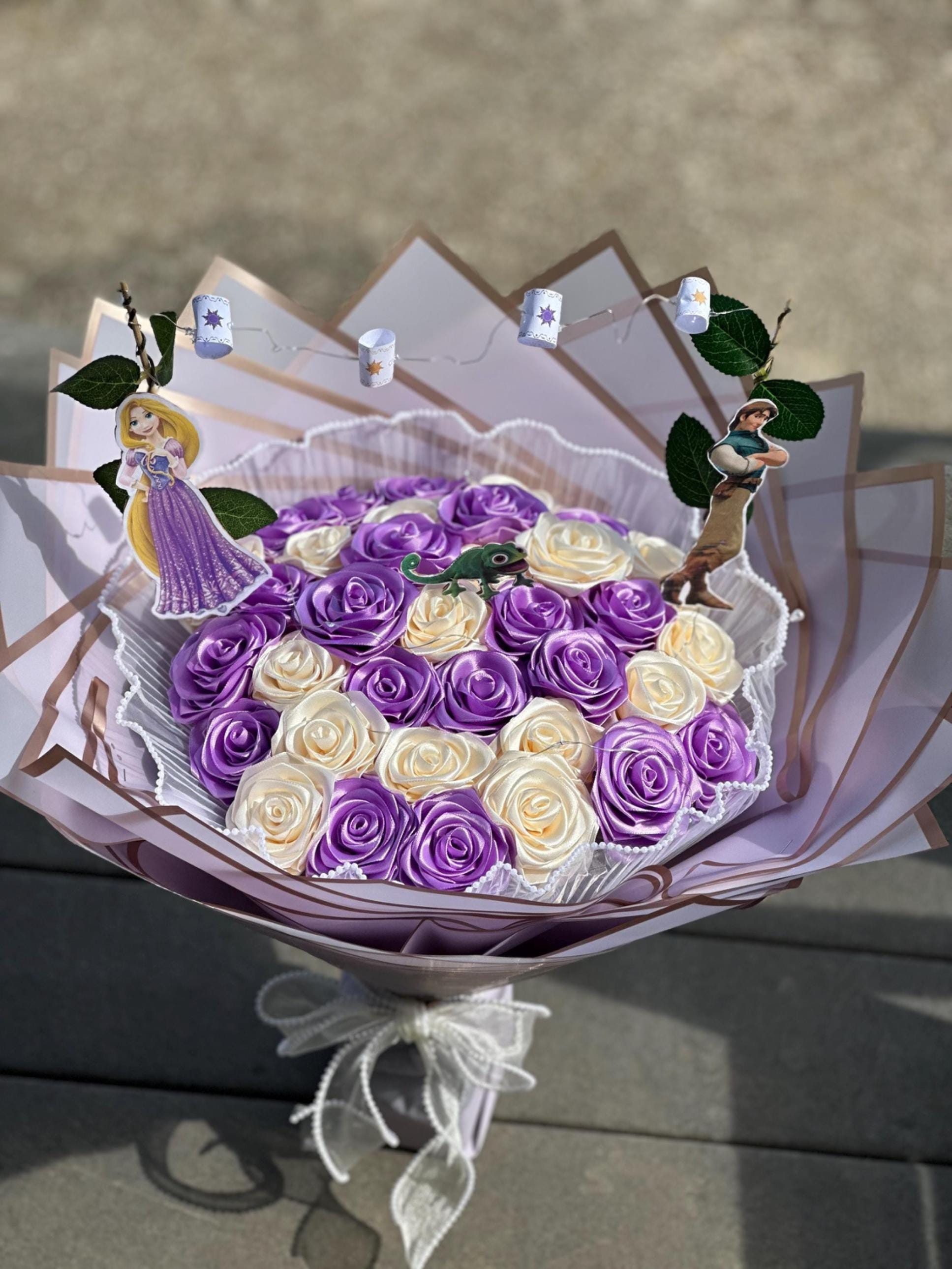 Rapunzel Eternal Rose Bouquet - Etsy