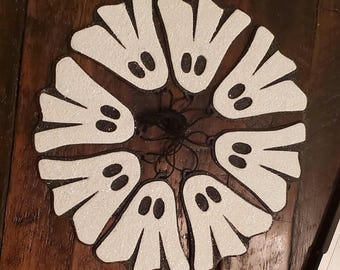 Glitter Ghost Halloween Ornament – 3D Printed Hand-Painted Decoration