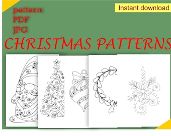 Christmas patterns for quilling, patterns for paper filigree, Christmas patterns, quilling templates, decorative cards