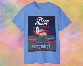 Camiseta inspirada en Toy Story de Pizza Planet, ultra algodón unisex