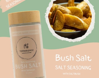 Native Bush Salt (with Saltbush), Australian Salt Substitute! Australian Cooking Herbs, Spices and Seasoning! Excellent Gift Idea!