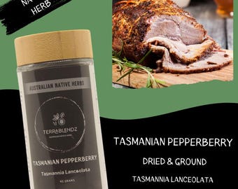 Native Dried Tasmanian Pepperberry (Tasmannia Lanceolata) Australian Pepper Substitute Australian Cooking Herbs & Spices Excellent Gift Idea