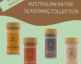 Australian Native Seasoning Collection! with Native Herbs, Australian Cooking Herbs, Spices, Rubs and Seasoning! Excellent Gift Idea!