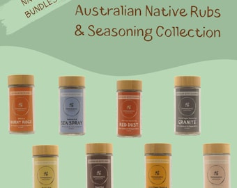 Australian Native Rubs & Seasoning Collection! with Native Herbs, Australian Cooking Herbs, Spices, Rubs and Seasoning! Excellent Gift Idea!
