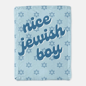 Nice Jewish Boy Baby Blanket Gift - Satin Trim Minky Blanket