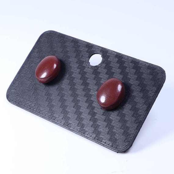 Hypoallergenic Solid Chocolate Brown Oval Cut Pol… - image 7