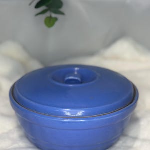 Vintage Blue Stoneware Baking Dish