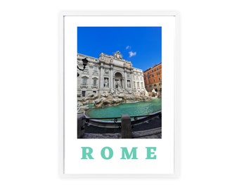 Affiche de voyage de Rome | Impression de voyage | Italie Art mural | Cadeau de voyage | Décoration murale de Rome | Cadeau d’affiche de décoration intérieure | Affiche encadrée