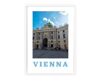 Wien Reiseplakat | Reisedruck | Österreich Wandkunst | Reisegeschenk | Wiener Wanddekoration | Wohnkultur Poster Geschenk | Gerahmtes Poster