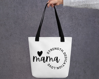 Mama Strength Toewijding Liefde Tote tas