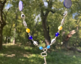 Silver Coraline inspired chain necklace
