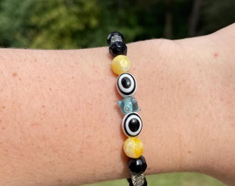 Silver Coraline inspired bracelets