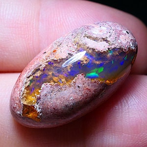 22.30ct Precious Opal,Opal for Jewelry,Boulder Opal,Cantera Opal,Polished Opal,Lightning Opals,Cabochons,Opal Supplier,Gem Quality Mexican