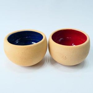 Luis Garcia Blanco Oaxaca Clay Mini Sauce Pots Mexican Folk Art