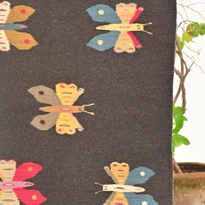 Zapotec Rug,Oaxaca Rugs,Butterfly Design,Original Rugs,Wool Rug,Unique Rugs,Large Rug,Natural Wool,Made in Mexico
