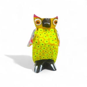 2.40&quot; Owl Figures,Alebrije Owl,Colorful Owl,Mini Owl,Wooden Alebrije,Wood Owl,Handmade Owl,Wooden Figure,Folk Art