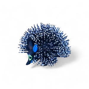 5.50&quot; Wood Carving Porcupine, Alebrije Porcupine, Colorful Porcupine, Wooden Alebrije, Wood Porcupine, Wooden Figure, Antonio Diaz