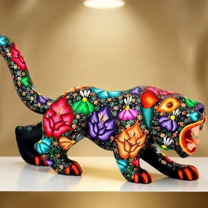 オアハカ産リザール木彫りアレブリヘの置物メキシコ民芸品、アントニオ
