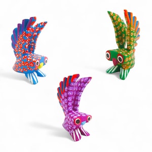 1.80&quot; Owl Figures,Alebrije Owl,Colorful Owl,Small Owl,Wooden Alebrije,Wood Owl,Handmade Owl,Wooden Figure,Folk Art