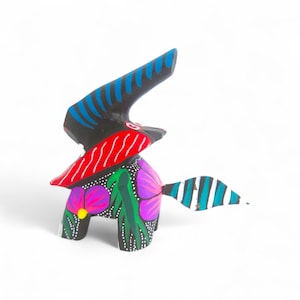 2.80&quot; Elephant Figures,Alebrije Elephant,Mini Elephant,WoodenAlebrije,Wood Elephant,Handmade Elephant,Wooden Figure,Wood Carving