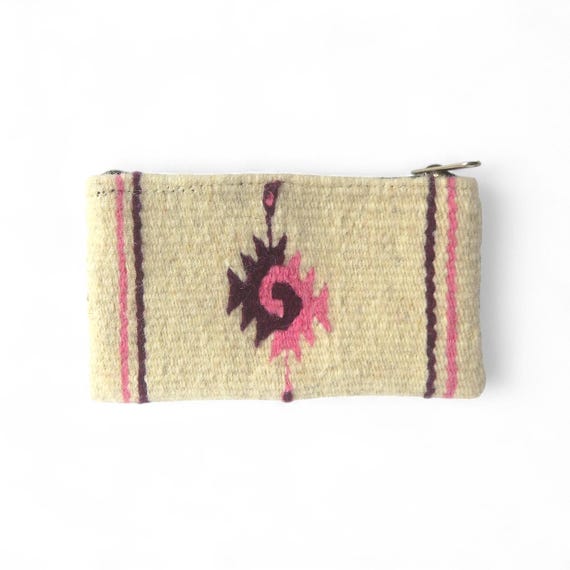 Cartera de lana de Cartera hecha a mano, Cartera blanca