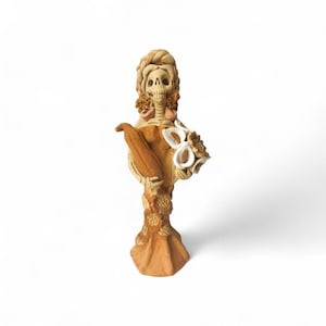 Clay Catrina,Catrina Figures,Mexican Catrina,Skeleton Woman,Catrina with Flowers,Catrina with Fruit,Handmade Catrina,Mexican Mythology