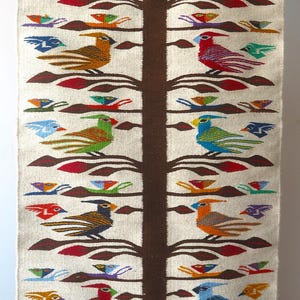 Tappeto zapoteco da 79", tappeti di Oaxaca, motivo albero della vita, tappeti originali, tappeti di lana, tappeti unici, tappeto grande, lana naturale, prodotto in Messico