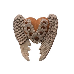 Oaxaca Rosario Lara Clay Doll Heart Wall Hanging