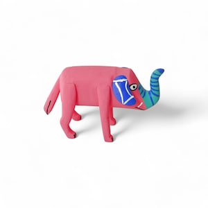 4.37&quot; Elephant Figures,Alebrije Elephant,Small Elephant,Small Figures,WoodenAlebrije,Wood Elephant,HandmadeElephant,WoodenFigure,WoodCarving