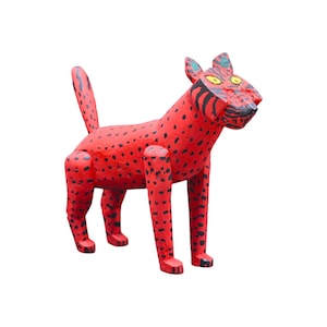 7&quot; Wolf Figures,Alebrije Wolf,Red Wolf,Medium Wolf,Small Figures,Wooden Alebrije,Wood Wolf,Handmade Wolf,Wood Carving,Folk Art