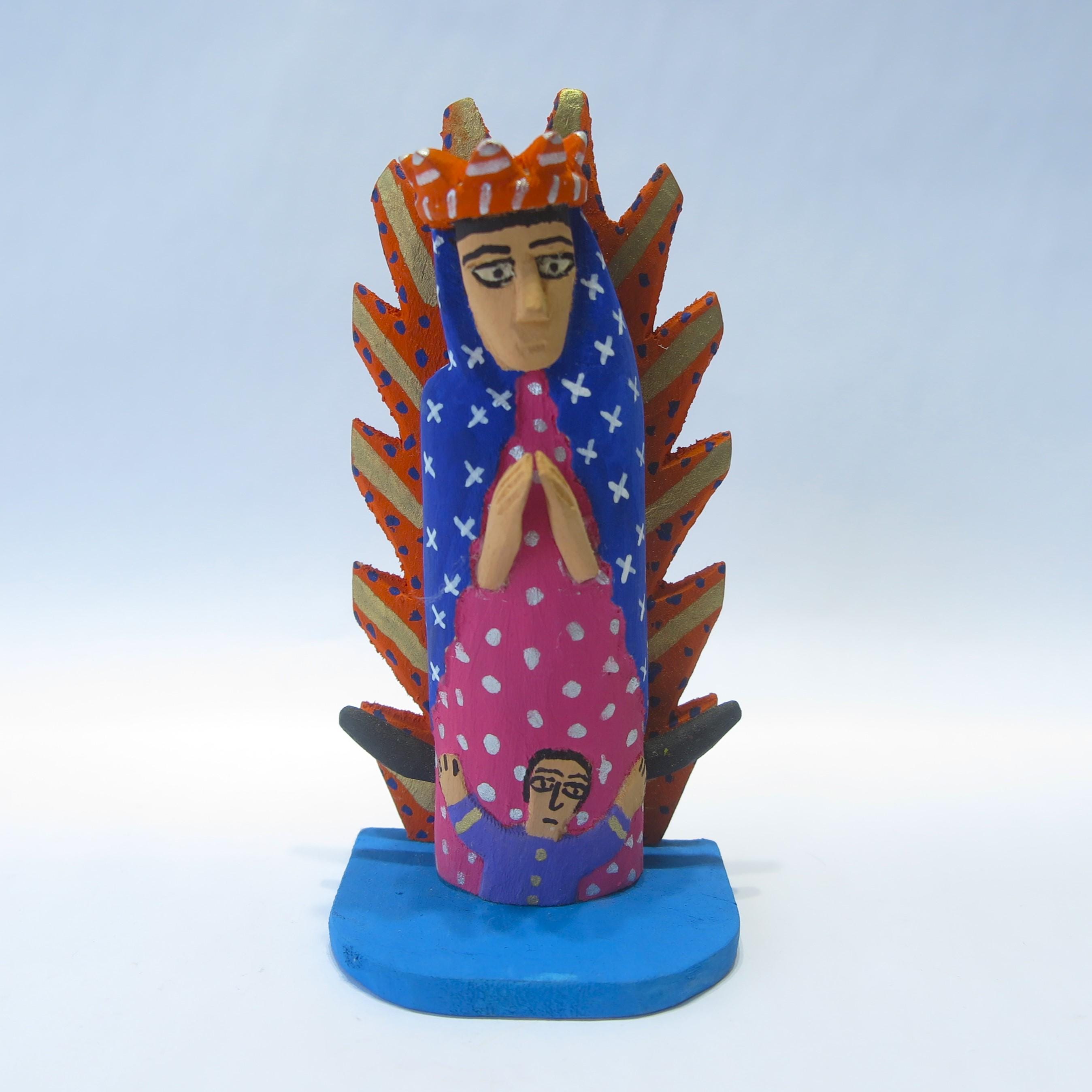 メキシコ アオハカ ヴィンテージ 木彫のマリア像 フォークアート メキシコ アオハカ ヴィンテージ 木彫のマリア像 フォークアート