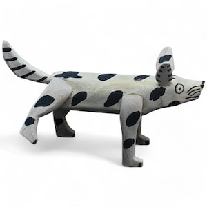 4.87&quot; Dog Figures,Alebrije Dog,Dual Color Dog,Small Dog,Small Figures,Wooden Alebrije,Wood Dog,Handmade Dog,Wood Carving,Folk Art