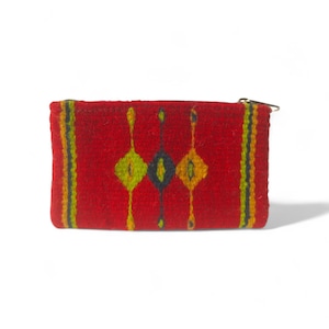14,5 cm Wolle Brieftasche, handgemachte Brieftasche, rote Brieftasche, Zapotekische Brieftasche, mexikanische Brieftasche, kleine Brieftasche, natürliche Wolle, widerstandsfähige Brieftasche