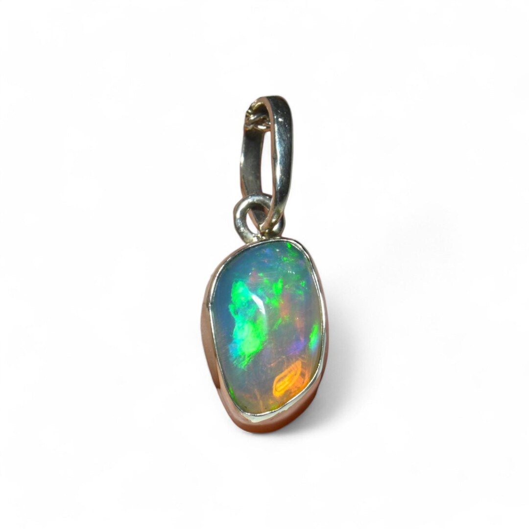 Natural Opal 925 Sterling Silver Necklace