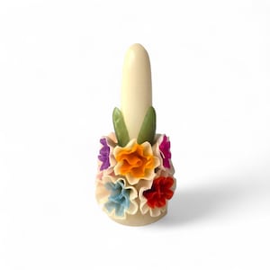 Candela a forma di fiore da 4,53&quot;, candele decorative, candele in cera d&#39;api, decorazioni floreali, Casa Viviana, candele messicane, cera d&#39;api, candele per eventi, candele fatte a mano