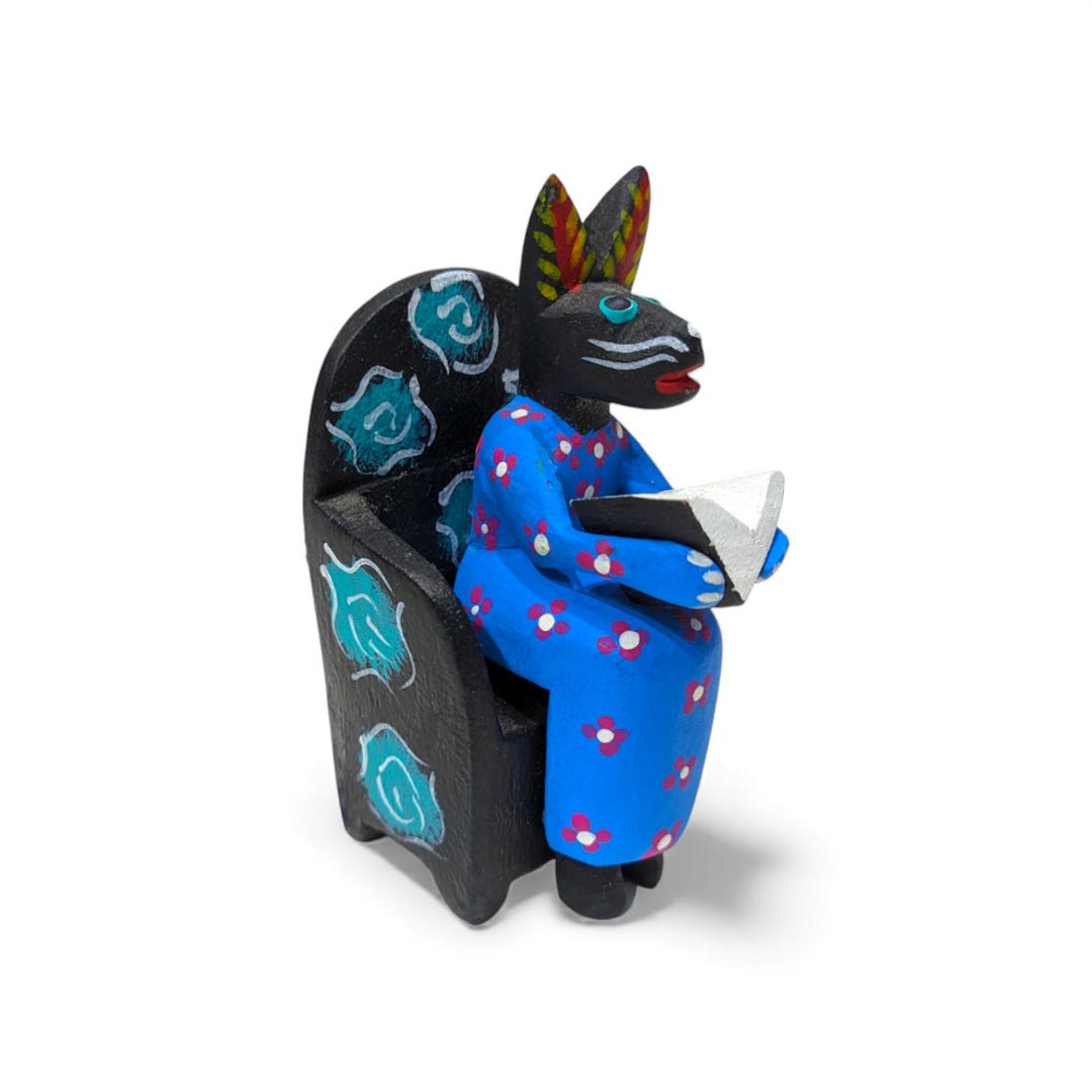 Rabbit Figures,alebrije Rabbit,alebrije Reader,rabbit Reader,small ...