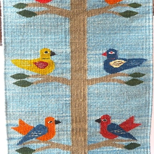 Tappeto zapoteco da 39,37", tappeti Oaxaca, motivo albero della vita, tappeti originali, tappeti di lana, tappeti unici, tappeto medio, lana naturale, prodotto in Messico