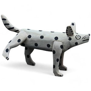 4.87&quot; Dog Figures,Alebrije Dog,Dual Color Dog,Small Dog,Small Figures,Wooden Alebrije,Wood Dog,Handmade Dog,Wood Carving,Folk Art
