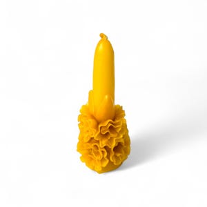 4.53&quot; Flower Candle,Decorative Candles,Beeswax Candle,Floral Design,Casa Viviana,Mexican Candle,Beeswax,Candles for Events,Handmade Candle
